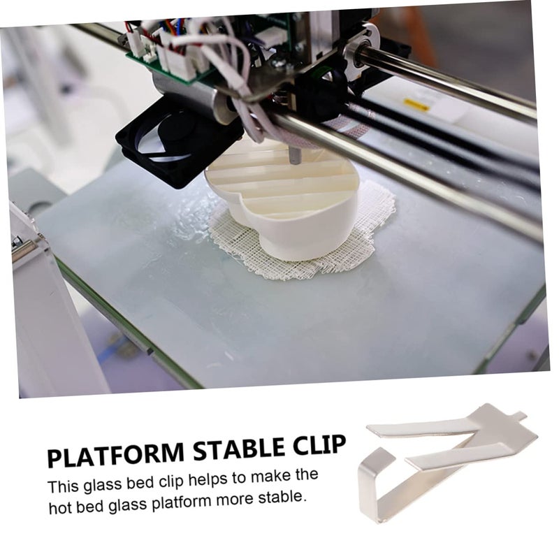 Cabilock 8 قطعة من مشابك الزجاج الزنبركية لسرير التسخين Ender 3 Pro سهلة التركيب خفيفة الوزن - Image 3
